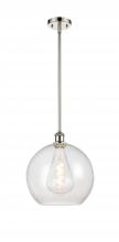  516-1S-PN-G124-12 - Athens - 1 Light - 12 inch - Polished Nickel - Mini Pendant