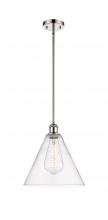  516-1S-PN-GBC-122 - Berkshire - 1 Light - 12 inch - Polished Nickel - Mini Pendant