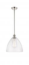  516-1S-PN-GBD-124 - Bristol - 1 Light - 12 inch - Polished Nickel - Mini Pendant