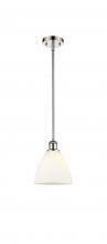  516-1S-PN-GBD-751-LED - Bristol - 1 Light - 8 inch - Polished Nickel - Mini Pendant