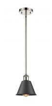  516-1S-PN-M8-BK - Smithfield - 1 Light - 7 inch - Polished Nickel - Mini Pendant