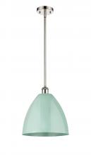  516-1S-PN-MBD-12-SF - Plymouth - 1 Light - 12 inch - Polished Nickel - Pendant