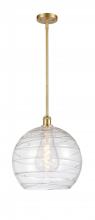  516-1S-SG-G1213-14 - Athens Deco Swirl - 1 Light - 14 inch - Satin Gold - Pendant