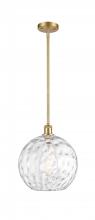  516-1S-SG-G1215-12 - Athens Water Glass - 1 Light - 12 inch - Satin Gold - Mini Pendant