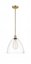  516-1S-SG-GBD-122 - Bristol - 1 Light - 12 inch - Satin Gold - Mini Pendant