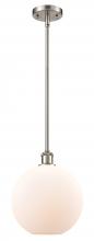  516-1S-SN-G121-10-LED - Athens - 1 Light - 10 inch - Brushed Satin Nickel - Mini Pendant