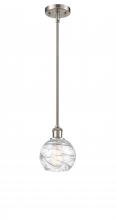  516-1S-SN-G1213-6 - Athens Deco Swirl - 1 Light - 6 inch - Brushed Satin Nickel - Mini Pendant