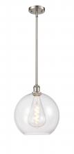  516-1S-SN-G122-12 - Athens - 1 Light - 12 inch - Brushed Satin Nickel - Mini Pendant