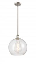  516-1S-SN-G124-12 - Athens - 1 Light - 12 inch - Brushed Satin Nickel - Mini Pendant