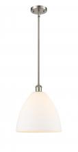  516-1S-SN-GBD-121 - Bristol - 1 Light - 12 inch - Brushed Satin Nickel - Mini Pendant