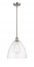  516-1S-SN-GBD-122 - Bristol - 1 Light - 12 inch - Brushed Satin Nickel - Mini Pendant