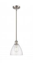  516-1S-SN-GBD-754 - Bristol - 1 Light - 8 inch - Brushed Satin Nickel - Mini Pendant