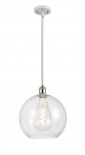  516-1S-WPC-G122-12 - Athens - 1 Light - 12 inch - White Polished Chrome - Mini Pendant