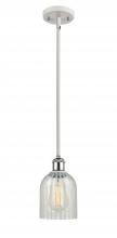  516-1S-WPC-G2511 - Caledonia - 1 Light - 5 inch - White Polished Chrome - Mini Pendant