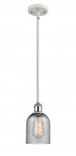  516-1S-WPC-G257 - Caledonia - 1 Light - 5 inch - White Polished Chrome - Mini Pendant