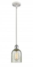  516-1S-WPC-G259 - Caledonia - 1 Light - 5 inch - White Polished Chrome - Mini Pendant