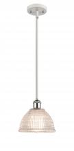  516-1S-WPC-G422 - Arietta - 1 Light - 8 inch - White Polished Chrome - Mini Pendant