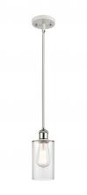  516-1S-WPC-G802 - Clymer - 1 Light - 4 inch - White Polished Chrome - Mini Pendant