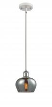  516-1S-WPC-G93-LED - Fenton - 1 Light - 7 inch - White Polished Chrome - Mini Pendant