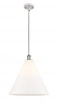  516-1S-WPC-GBC-161 - Berkshire - 1 Light - 16 inch - White Polished Chrome - Pendant