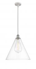  516-1S-WPC-GBC-162 - Berkshire - 1 Light - 16 inch - White Polished Chrome - Pendant