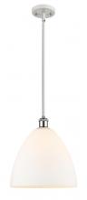  516-1S-WPC-GBD-121 - Bristol - 1 Light - 12 inch - White Polished Chrome - Mini Pendant