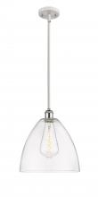  516-1S-WPC-GBD-122 - Bristol - 1 Light - 12 inch - White Polished Chrome - Mini Pendant