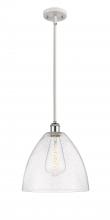  516-1S-WPC-GBD-124 - Bristol - 1 Light - 12 inch - White Polished Chrome - Mini Pendant