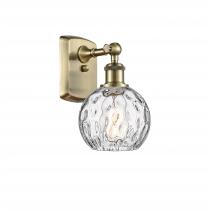  516-1W-AB-G1215-6-LED - Athens Water Glass - 1 Light - 6 inch - Antique Brass - Sconce