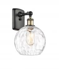  516-1W-BAB-G1215-8-LED - Athens Water Glass - 1 Light - 8 inch - Black Antique Brass - Sconce