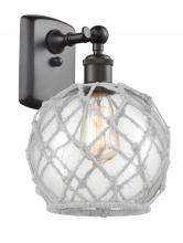  516-1W-OB-G122-8RW - Farmhouse Rope - 1 Light - 8 inch - Oil Rubbed Bronze - Sconce