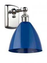 Innovations Lighting 516-1W-PC-MBD-75-BL-LED - Plymouth - 1 Light - 8 inch - Polished Chrome - Sconce