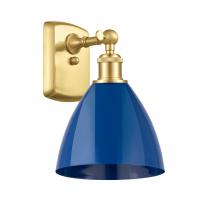 Innovations Lighting 516-1W-SG-MBD-75-BL-LED - Plymouth - 1 Light - 8 inch - Satin Gold - Sconce