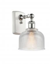  516-1W-WPC-G412 - Dayton - 1 Light - 6 inch - White Polished Chrome - Sconce