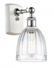  516-1W-WPC-G442 - Brookfield - 1 Light - 6 inch - White Polished Chrome - Sconce