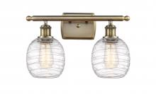  516-2W-AB-G1013 - Belfast - 2 Light - 16 inch - Antique Brass - Bath Vanity Light