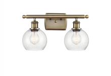  516-2W-AB-G124-6 - Athens - 2 Light - 16 inch - Antique Brass - Bath Vanity Light