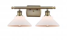  516-2W-AB-G131 - Orwell - 2 Light - 18 inch - Antique Brass - Bath Vanity Light