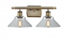  516-2W-AB-G132 - Orwell - 2 Light - 18 inch - Antique Brass - Bath Vanity Light