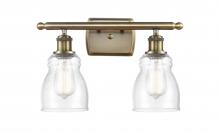  516-2W-AB-G394 - Ellery - 2 Light - 15 inch - Antique Brass - Bath Vanity Light