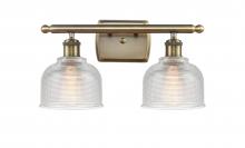  516-2W-AB-G412 - Dayton - 2 Light - 16 inch - Antique Brass - Bath Vanity Light