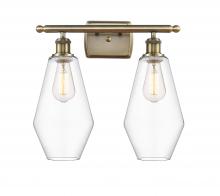  516-2W-AB-G652-7 - Cindyrella - 2 Light - 17 inch - Antique Brass - Bath Vanity Light