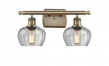  516-2W-AB-G92 - Fenton - 2 Light - 17 inch - Antique Brass - Bath Vanity Light