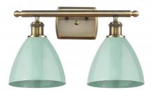  516-2W-AB-MBD-75-SF - Plymouth - 2 Light - 18 inch - Antique Brass - Bath Vanity Light