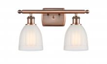  516-2W-AC-G441 - Brookfield - 2 Light - 16 inch - Antique Copper - Bath Vanity Light