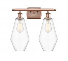  516-2W-AC-G652-7 - Cindyrella - 2 Light - 17 inch - Antique Copper - Bath Vanity Light