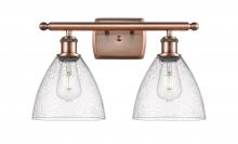  516-2W-AC-GBD-754 - Bristol - 2 Light - 18 inch - Antique Copper - Bath Vanity Light