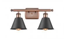  516-2W-AC-M8-BK - Smithfield - 2 Light - 17 inch - Antique Copper - Bath Vanity Light