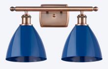  516-2W-AC-MBD-75-BL - Plymouth - 2 Light - 18 inch - Antique Copper - Bath Vanity Light