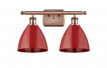  516-2W-AC-MBD-75-RD - Plymouth - 2 Light - 18 inch - Antique Copper - Bath Vanity Light